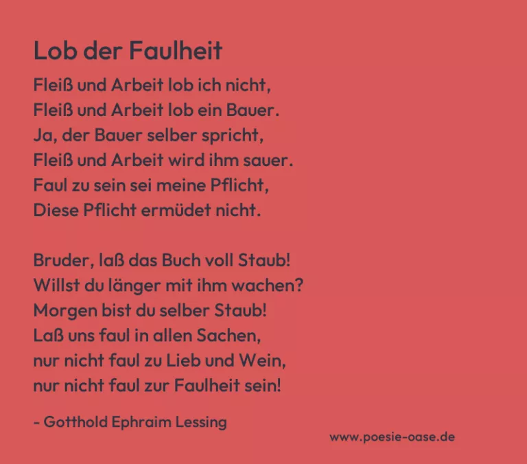 Lob der Faulheit