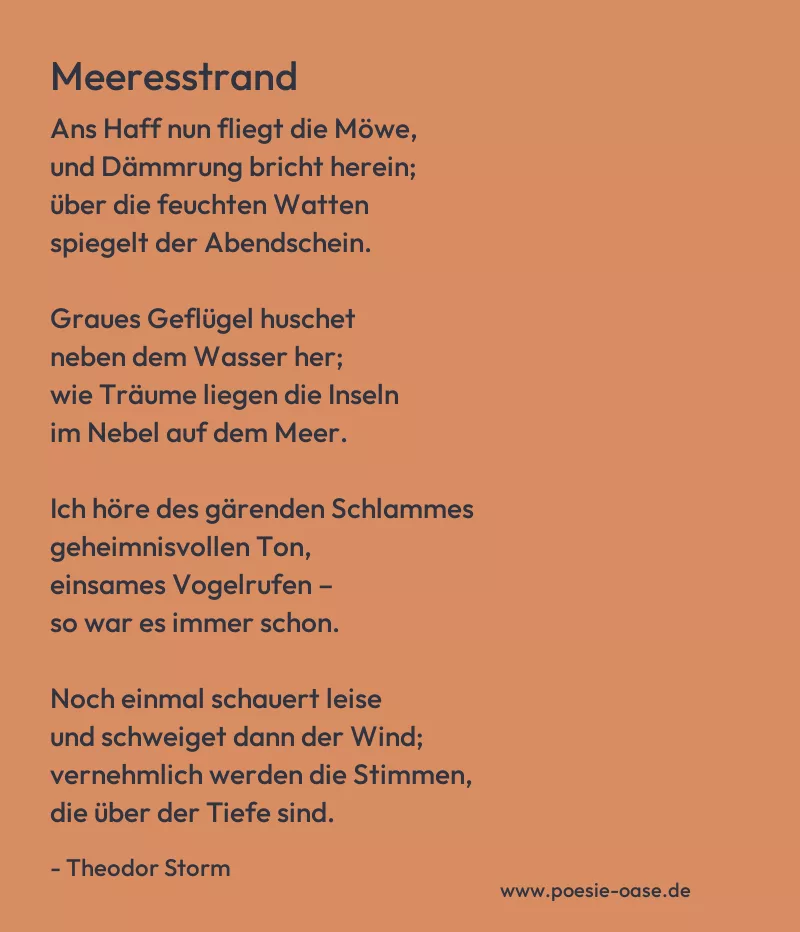 Gedicht: Meeresstrand von Theodor Storm