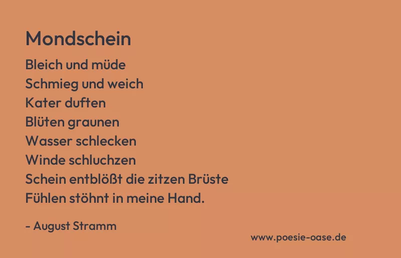 Gedicht: Mondschein von August Stramm