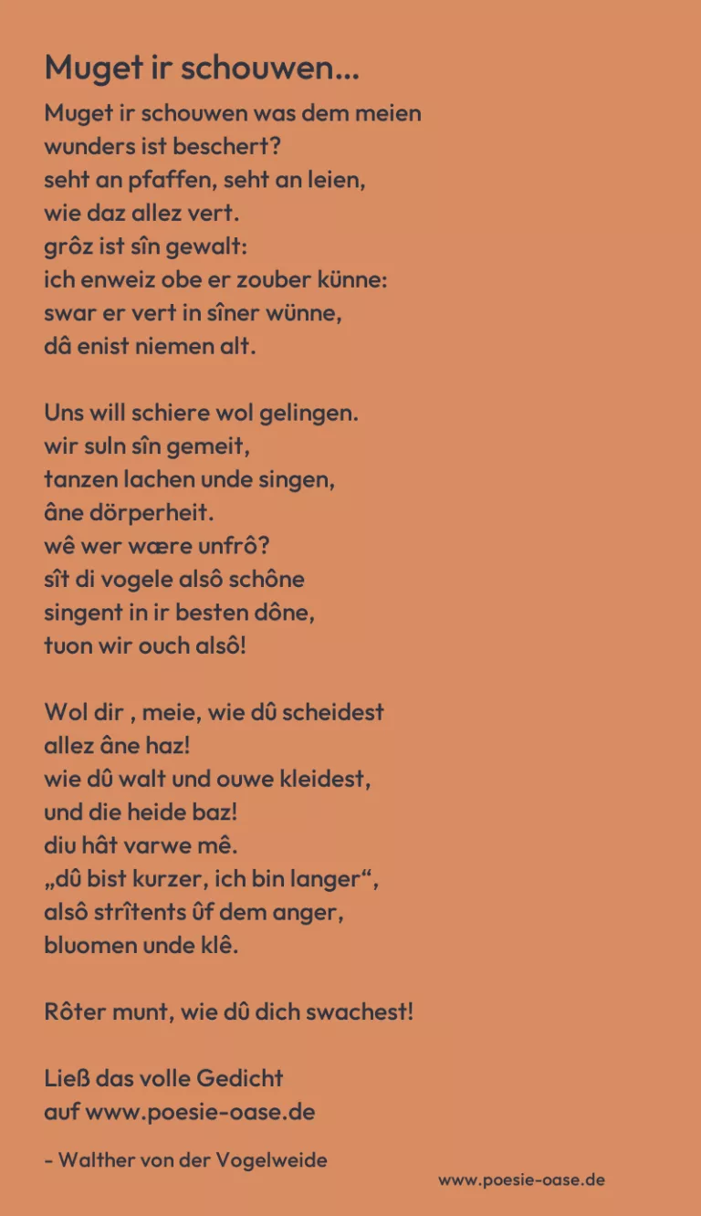 Muget ir schouwen…