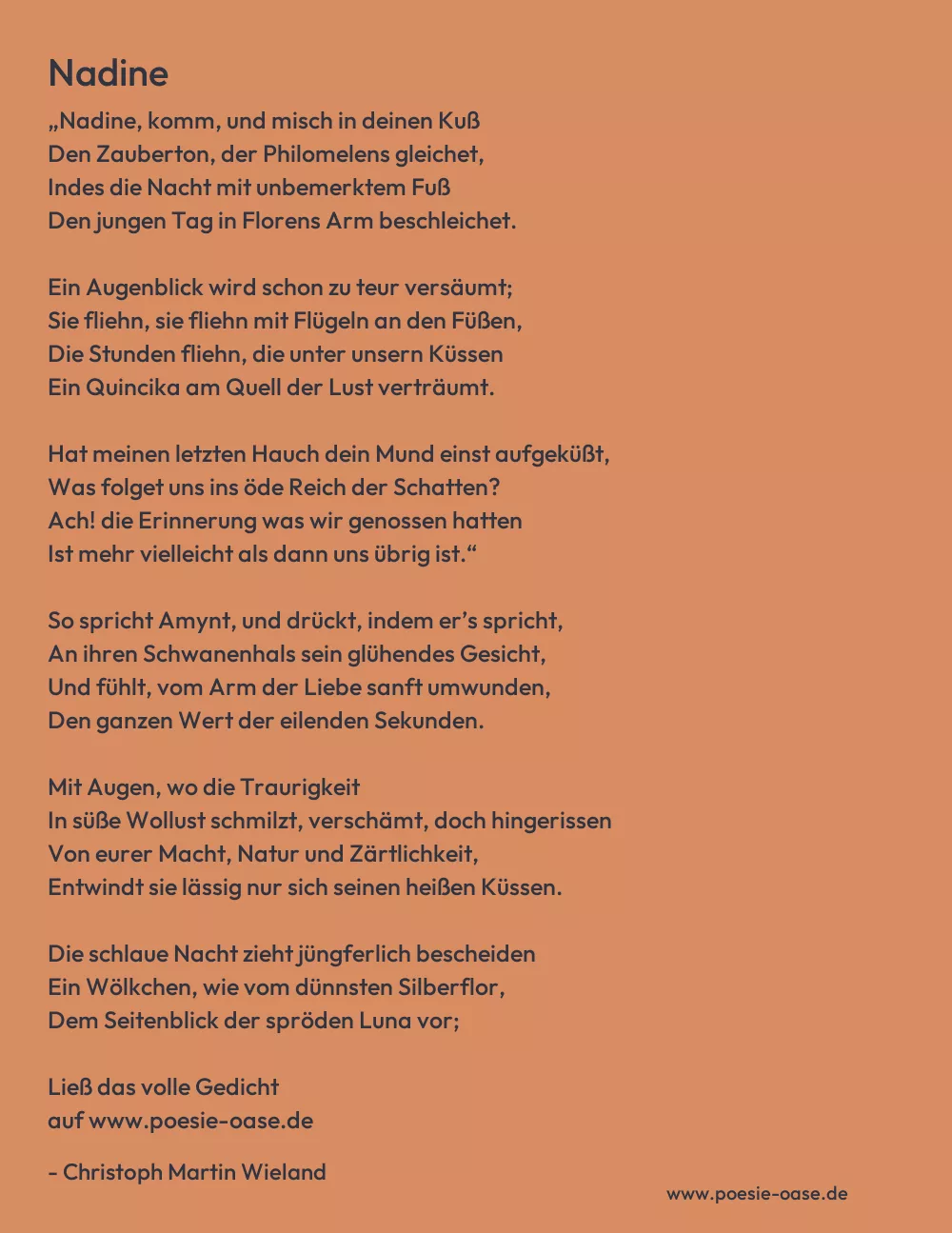 Gedicht: Nadine von Christoph Martin Wieland