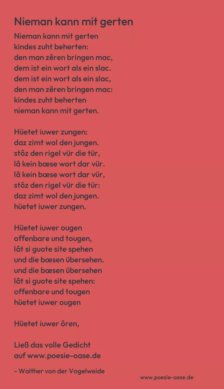Nieman kann mit gerten