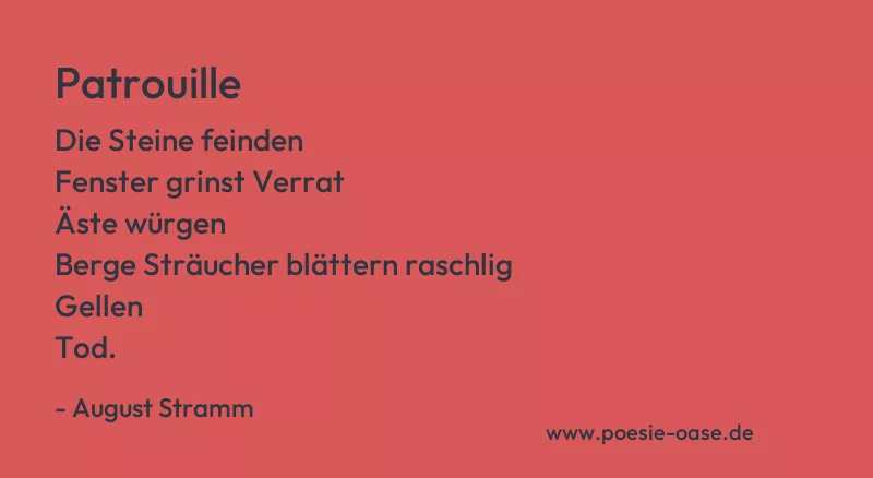 Gedicht: Patrouille von August Stramm
