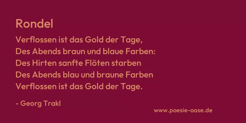 Gedicht: Rondel von Georg Trakl