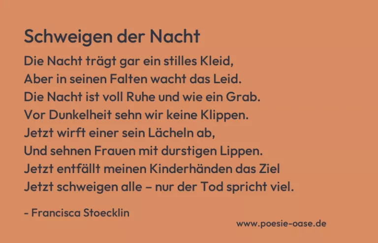 Schweigen der Nacht