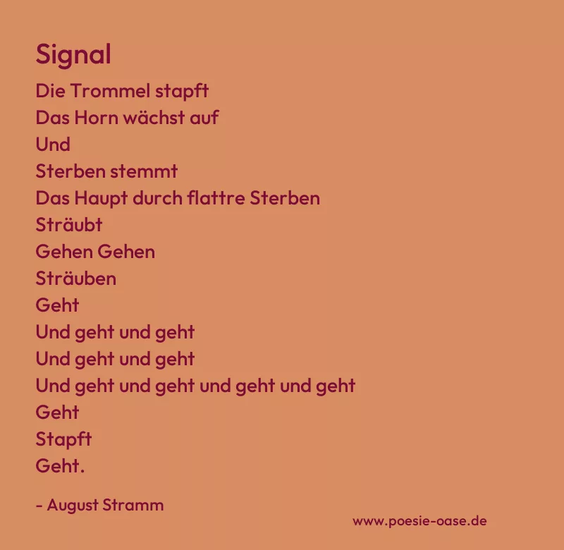 Gedicht: Signal von August Stramm