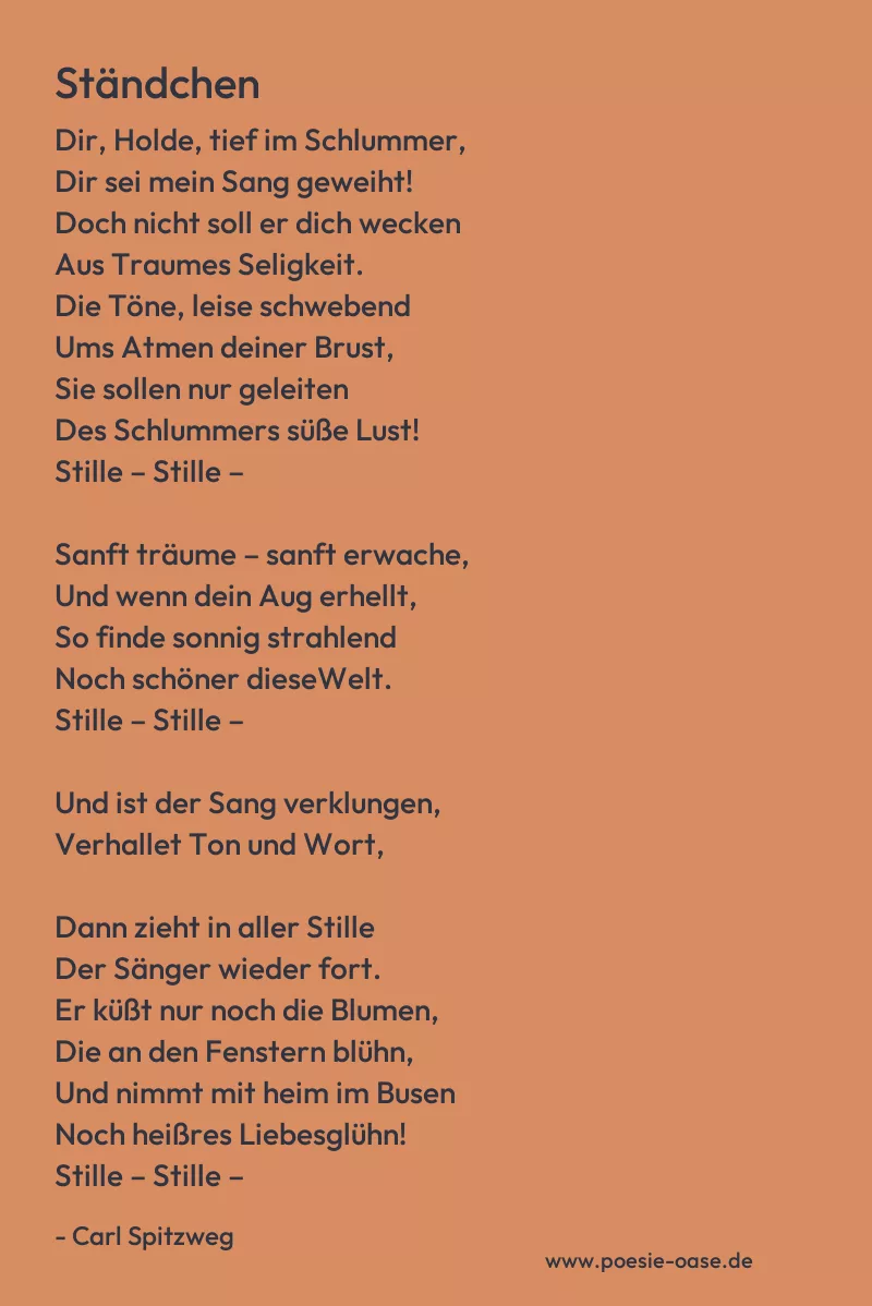 Gedicht: Ständchen von Carl Spitzweg
