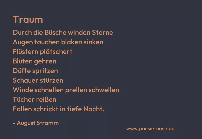 Gedicht: Traum von August Stramm