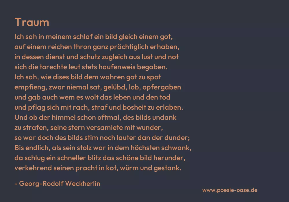 Gedicht: Traum von Georg-Rodolf Weckherlin