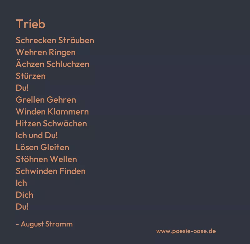 Gedicht: Trieb von August Stramm