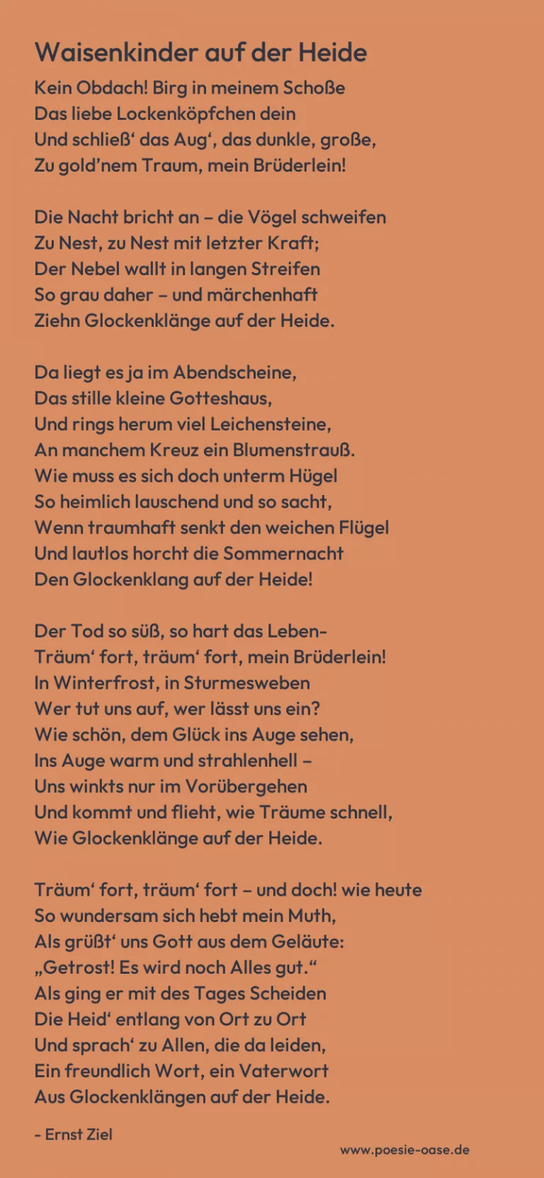 Waisenkinder auf der Heide