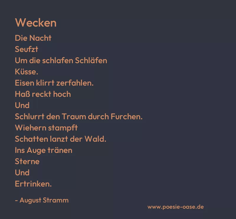 Gedicht: Wecken von August Stramm