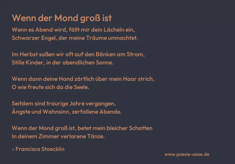 Wenn der Mond groß ist