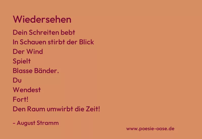 Gedicht: Wiedersehen von August Stramm