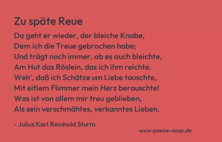 Zu späte Reue