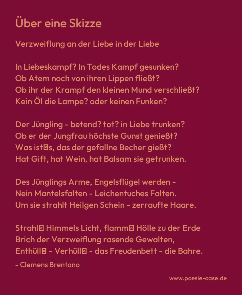 Gedicht: Über eine Skizze von Clemens Brentano