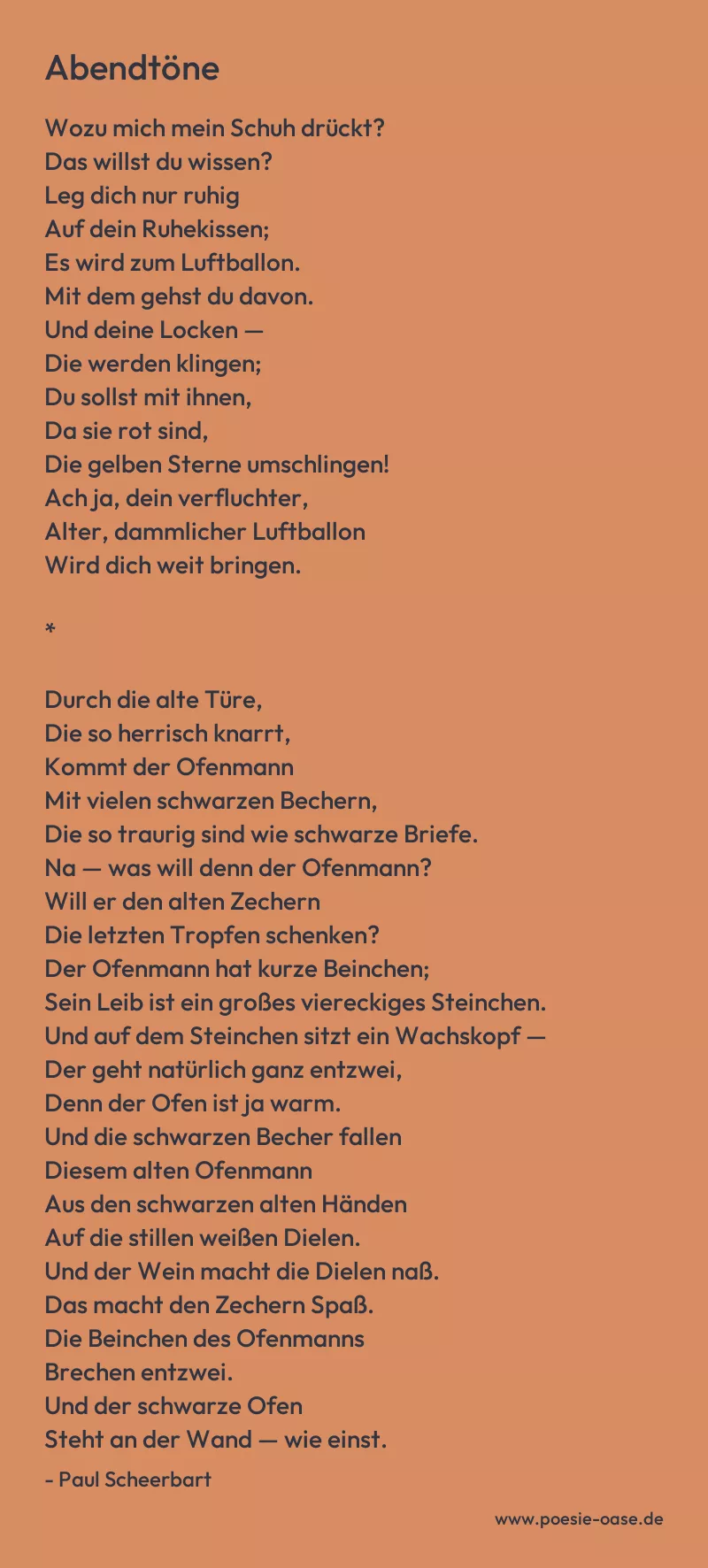 Gedicht: Abendtöne von Paul Scheerbart