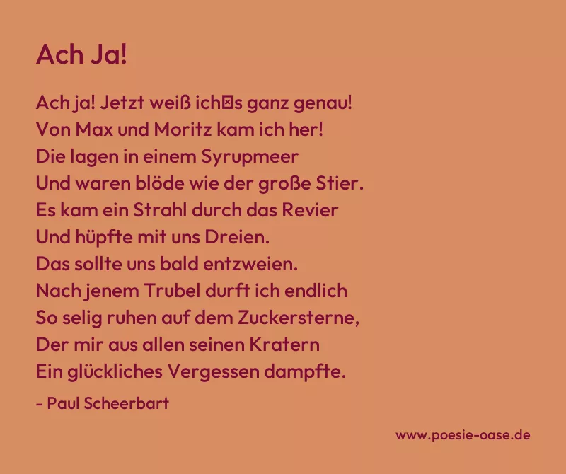 Gedicht: Ach Ja! von Paul Scheerbart