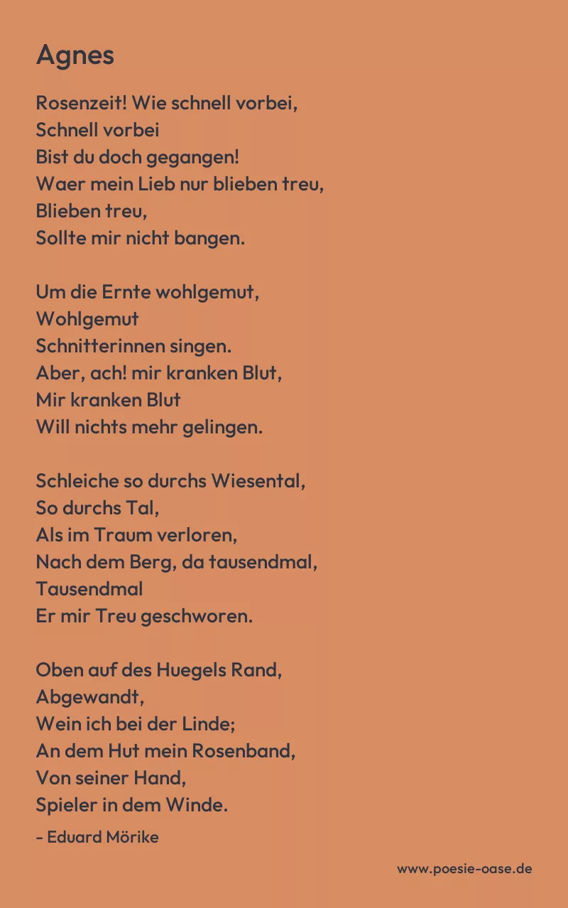 Gedicht: Agnes von Eduard Mörike