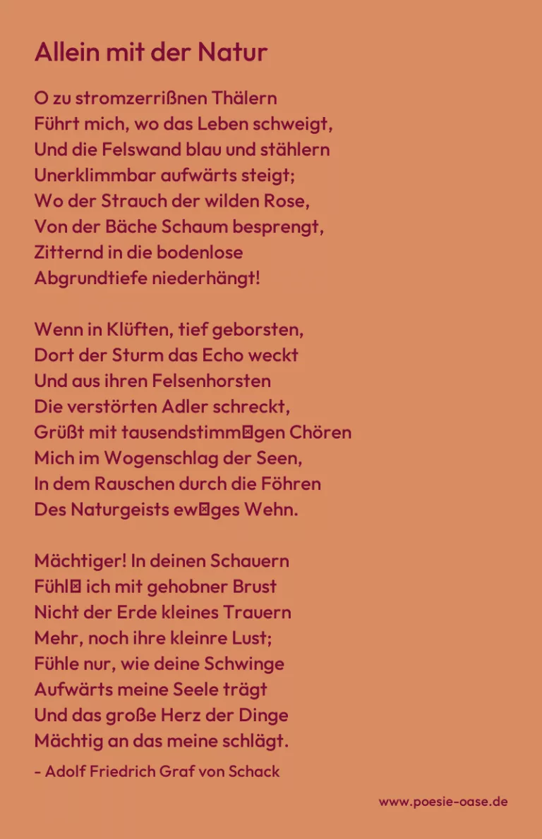Allein mit der Natur