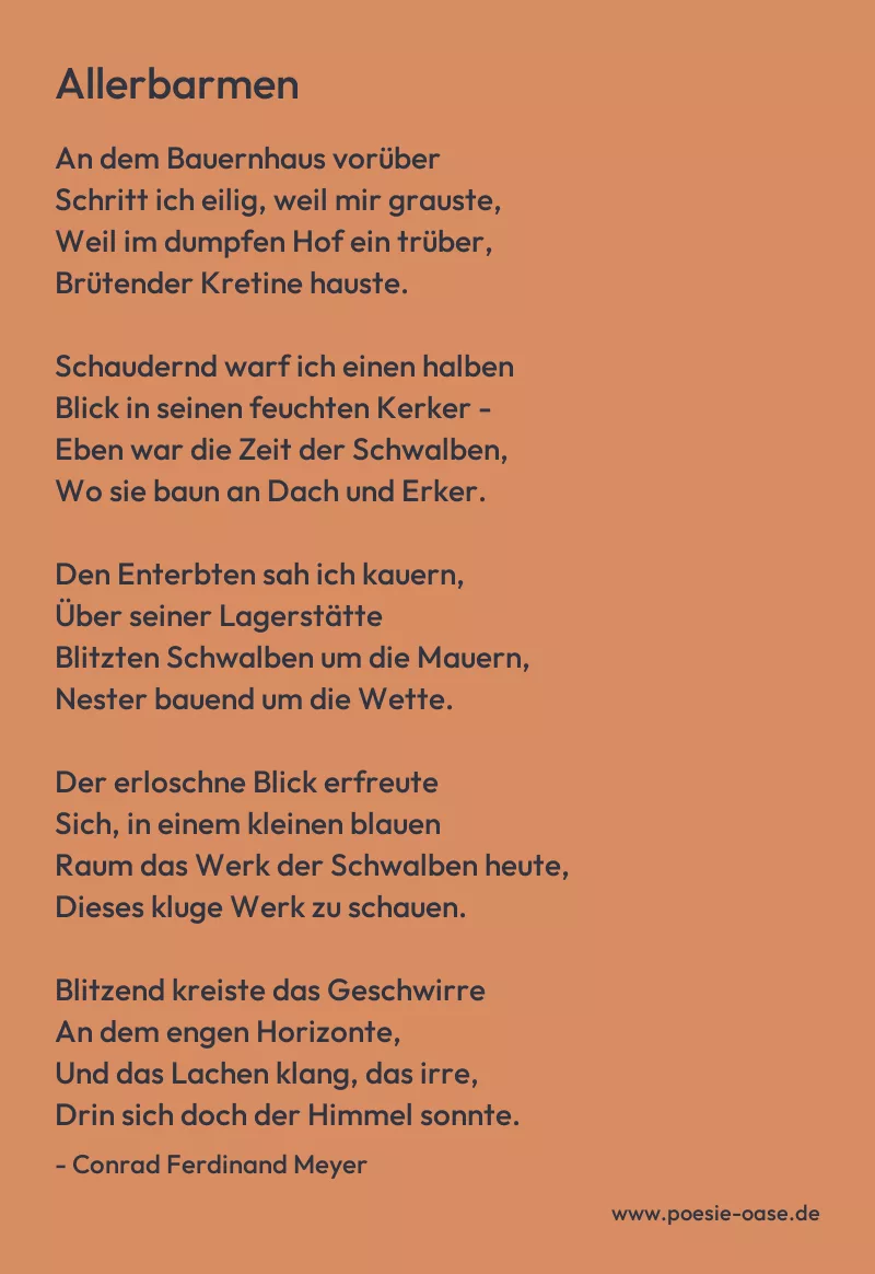 Gedicht: Allerbarmen von Conrad Ferdinand Meyer