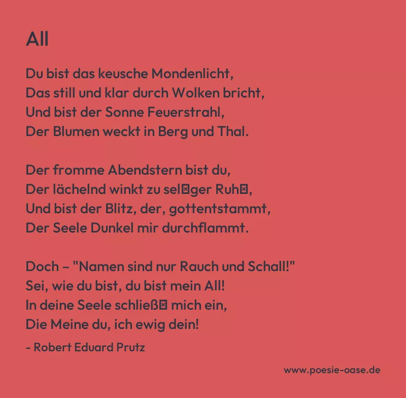 Gedicht: All von Robert Eduard Prutz