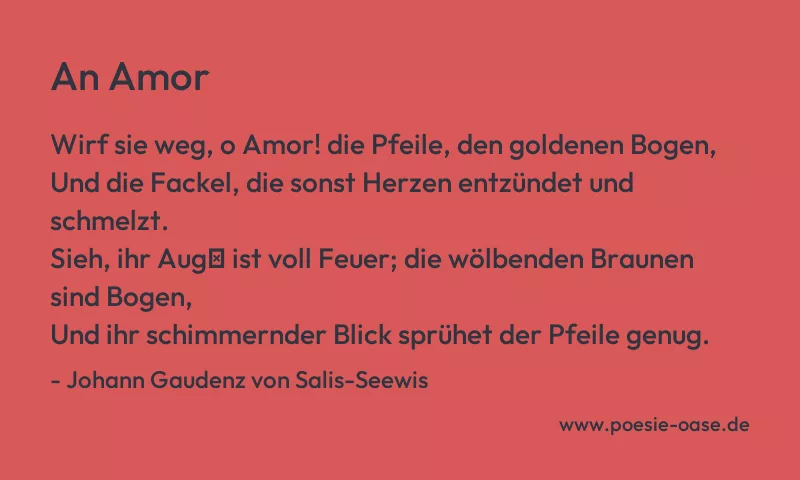 Gedicht: An Amor von Johann Gaudenz von Salis-Seewis