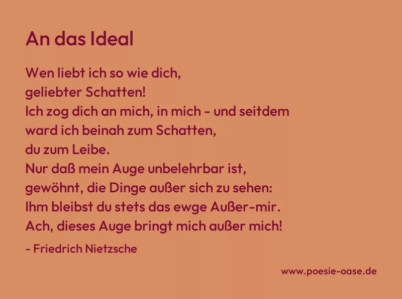 Gedicht: An das Ideal von Friedrich Nietzsche