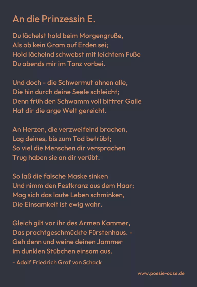 An die Prinzessin E.