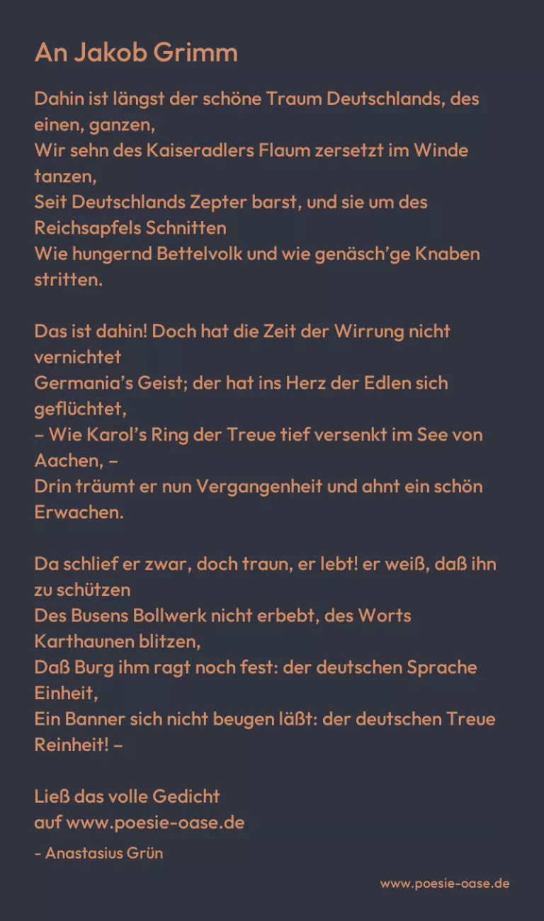 An Jakob Grimm