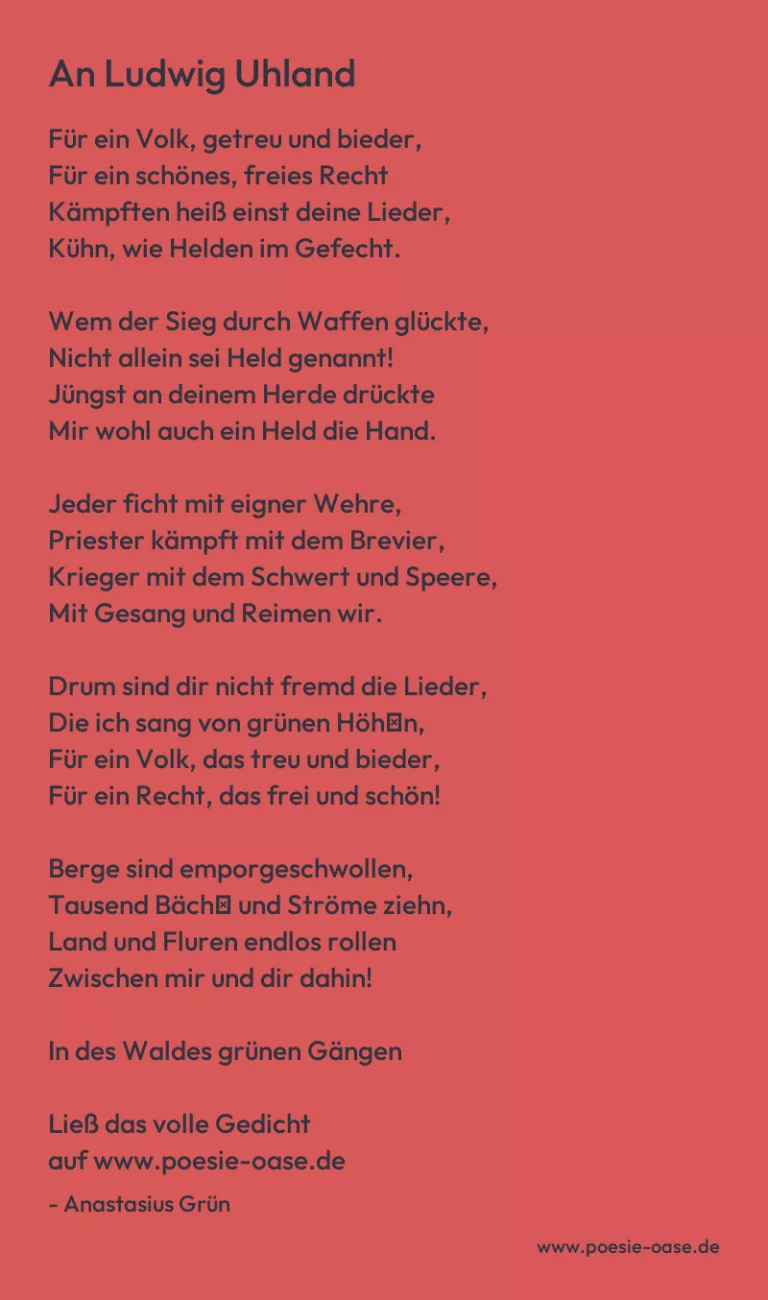 An Ludwig Uhland