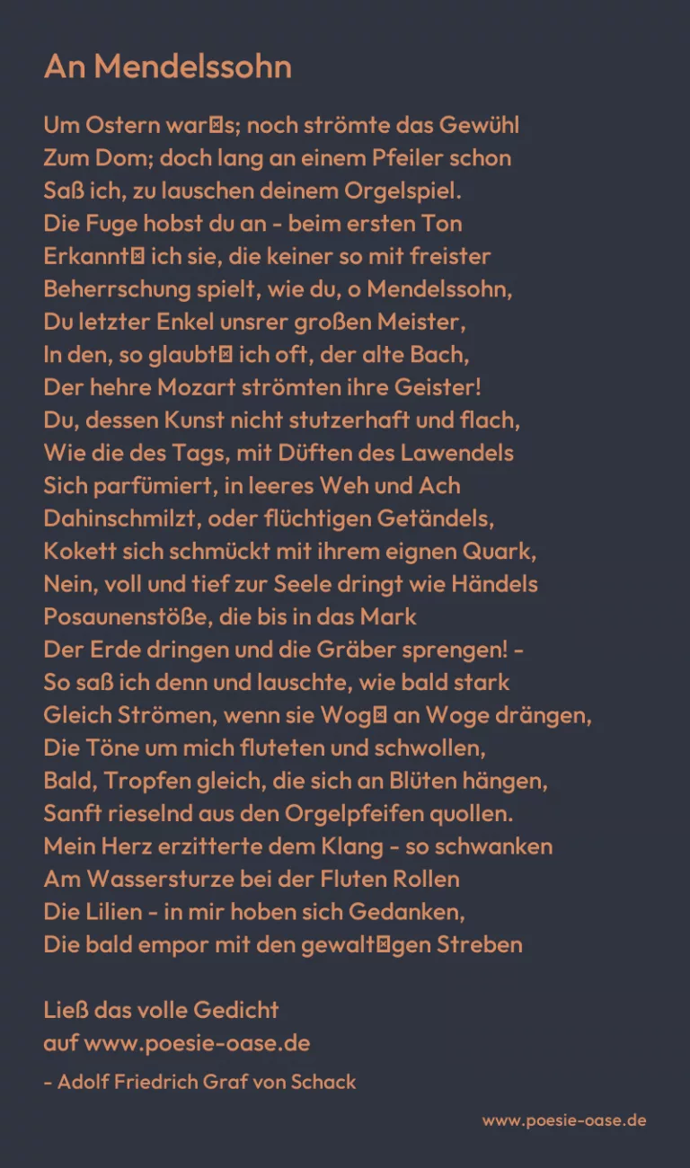 An Mendelssohn