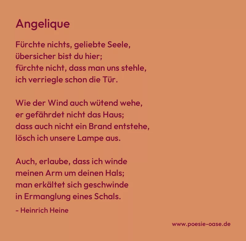 Gedicht: Angelique von Heinrich Heine