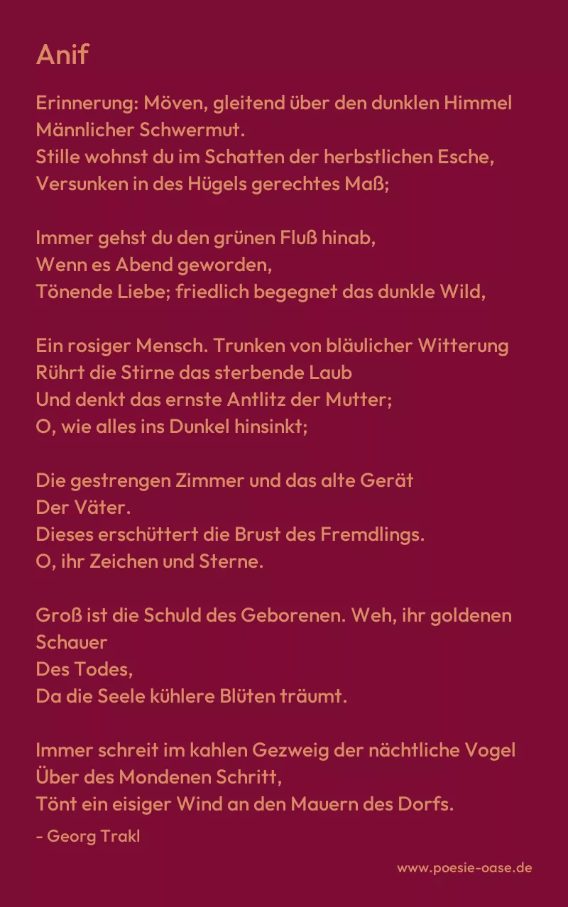 Gedicht: Anif von Georg Trakl
