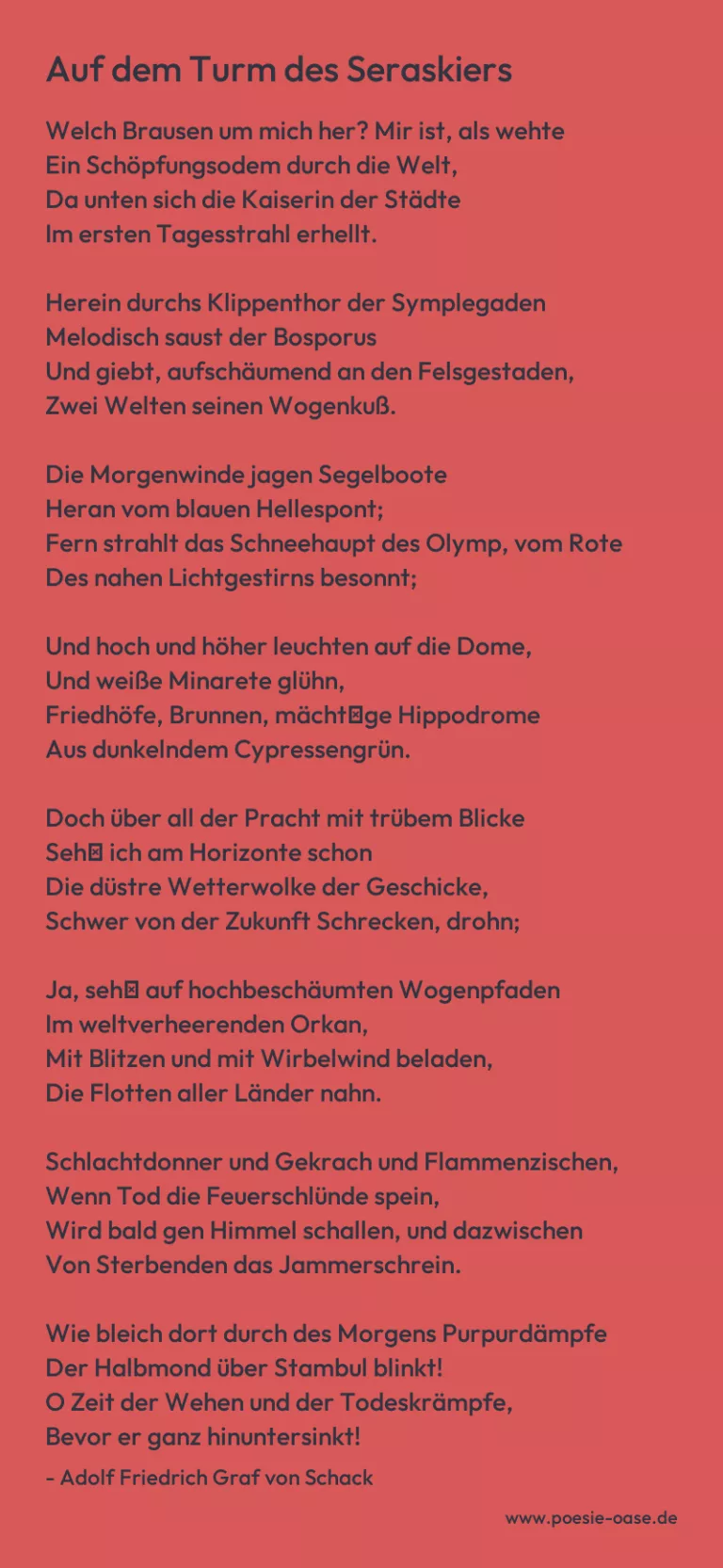 Auf dem Turm des Seraskiers
