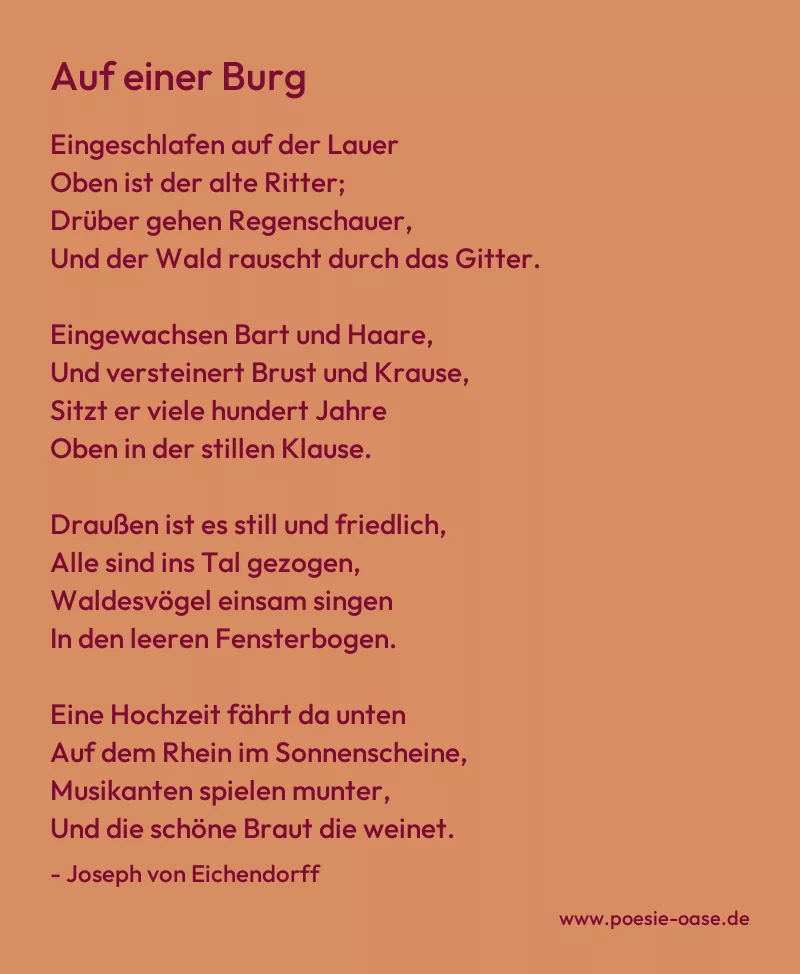 Gedicht: Auf einer Burg von Joseph von Eichendorff