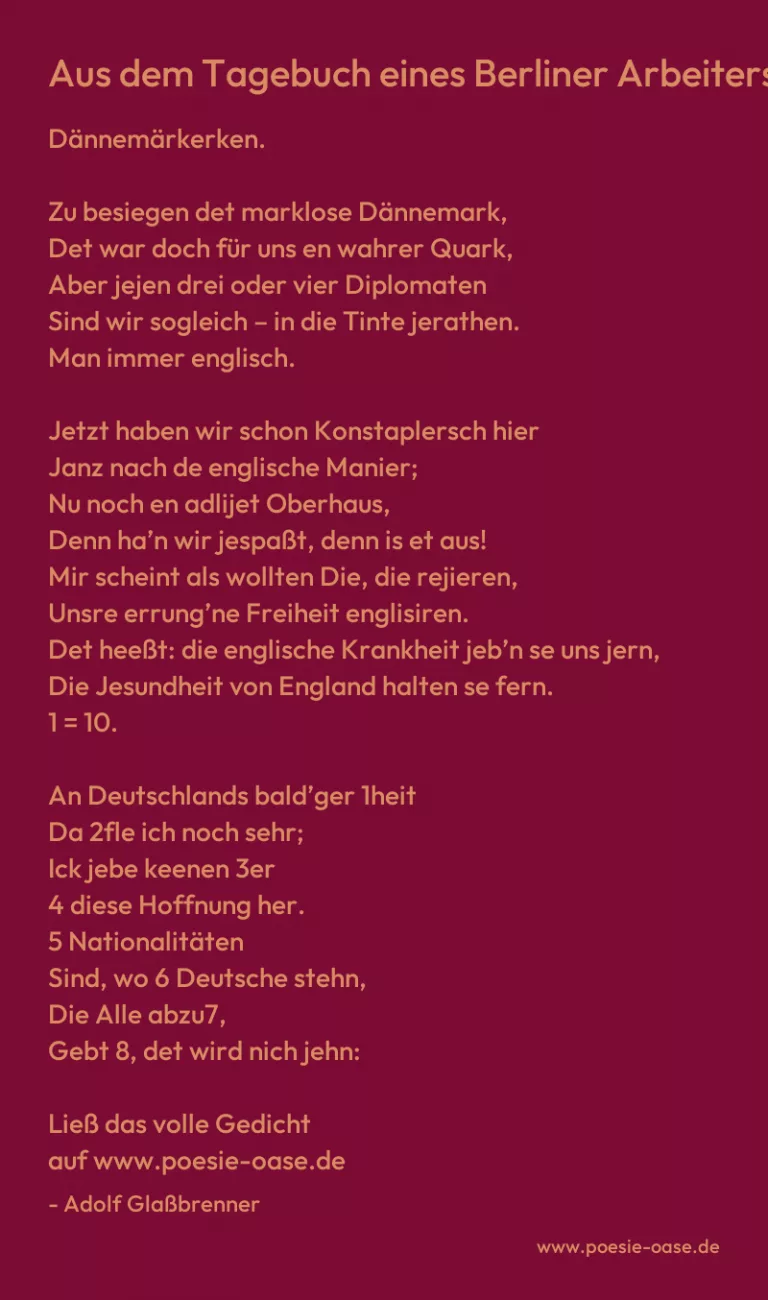 Aus dem Tagebuch eines Berliner Arbeiters