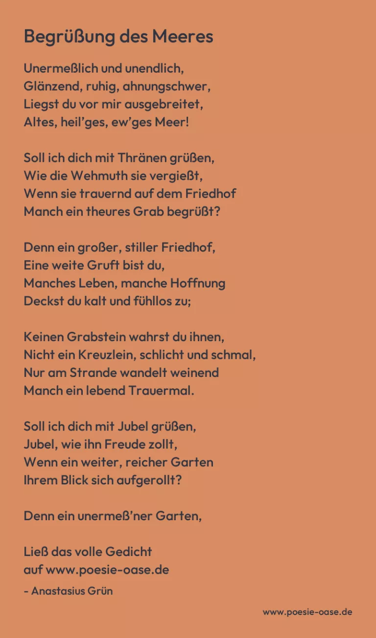Begrüßung des Meeres