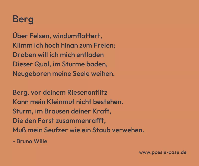 Gedicht: Berg von Bruno Wille