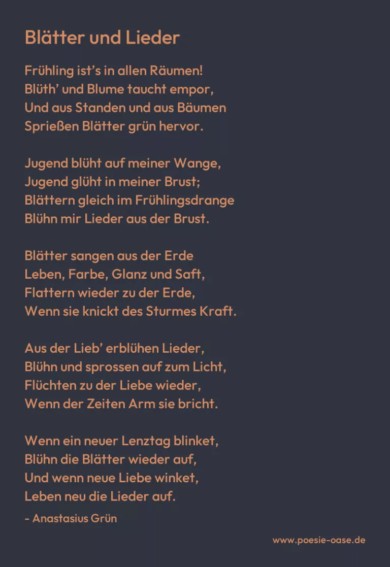 Blätter und Lieder