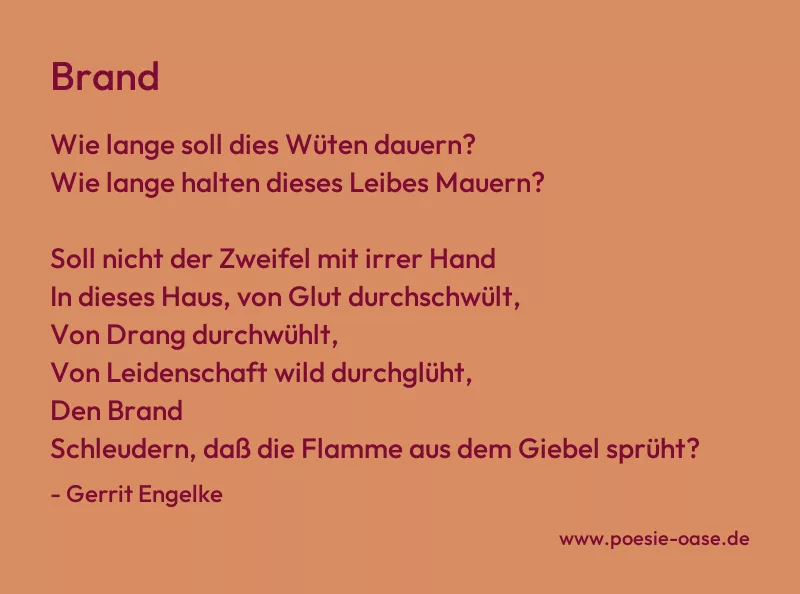 Gedicht: Brand von Gerrit Engelke
