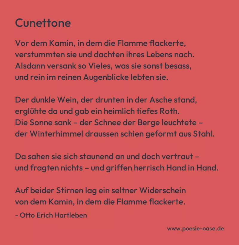 Gedicht: Cunettone von Otto Erich Hartleben