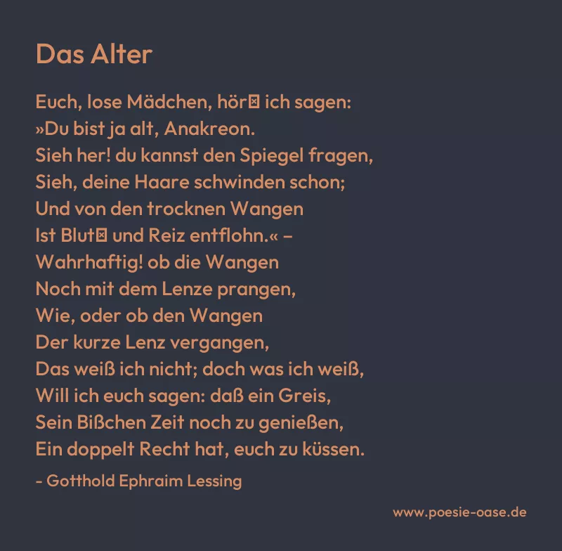 Gedicht: Das Alter von Gotthold Ephraim Lessing