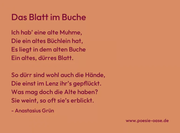 Das Blatt im Buche