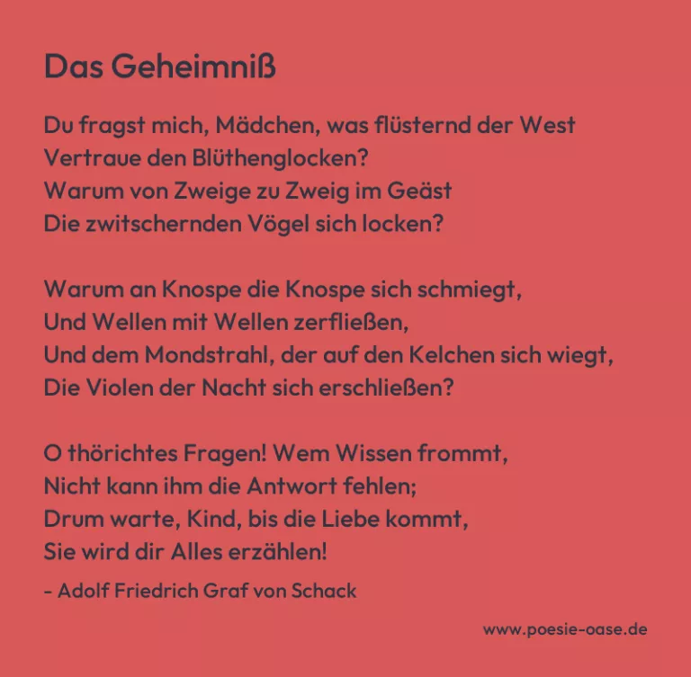 Das Geheimniß