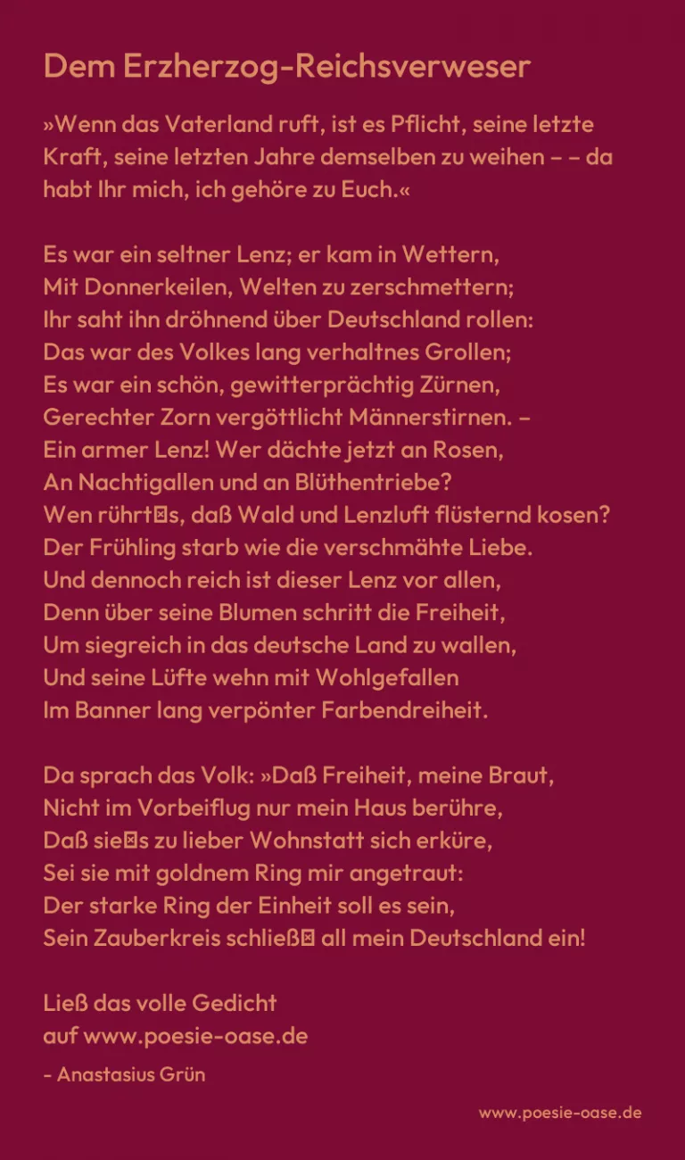 Dem Erzherzog-Reichsverweser