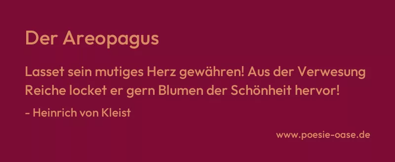 Gedicht: Der Areopagus von Heinrich von Kleist