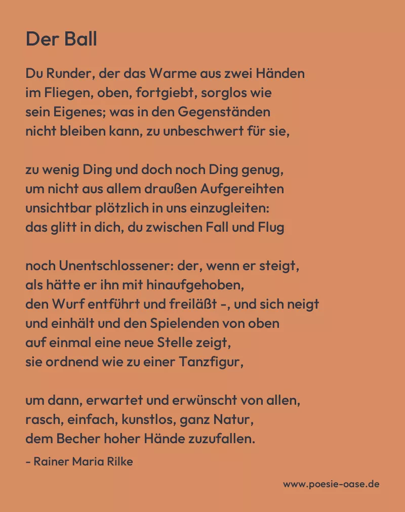 Gedicht: Der Ball von Rainer Maria Rilke