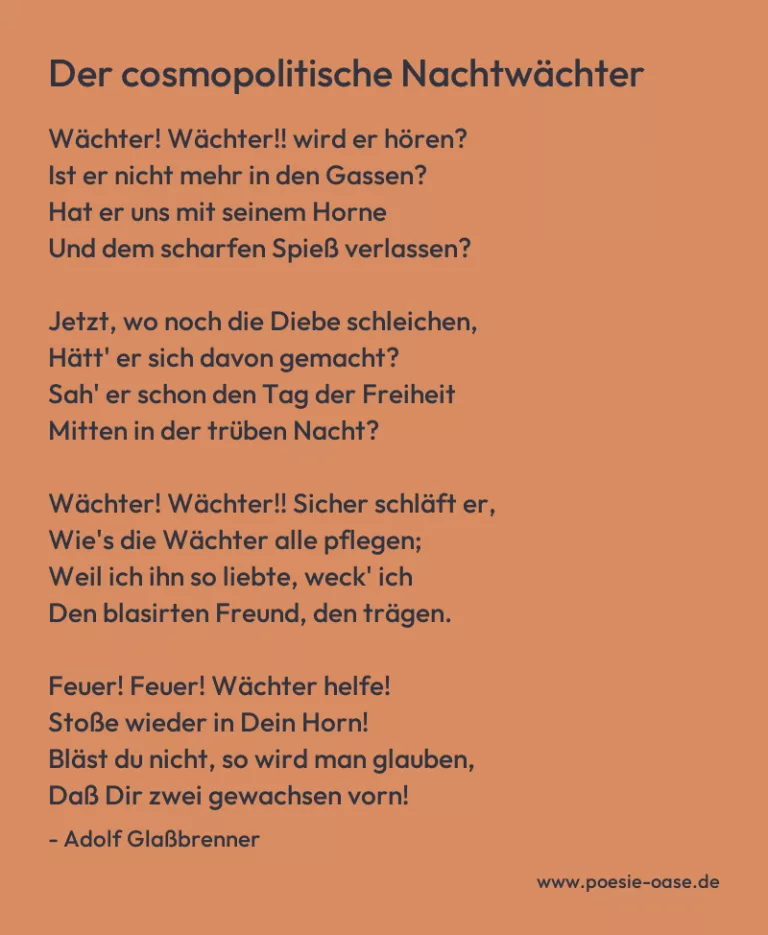 Der cosmopolitische Nachtwächter