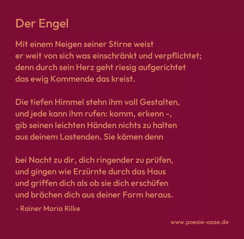 Gedicht: Der Engel von Rainer Maria Rilke